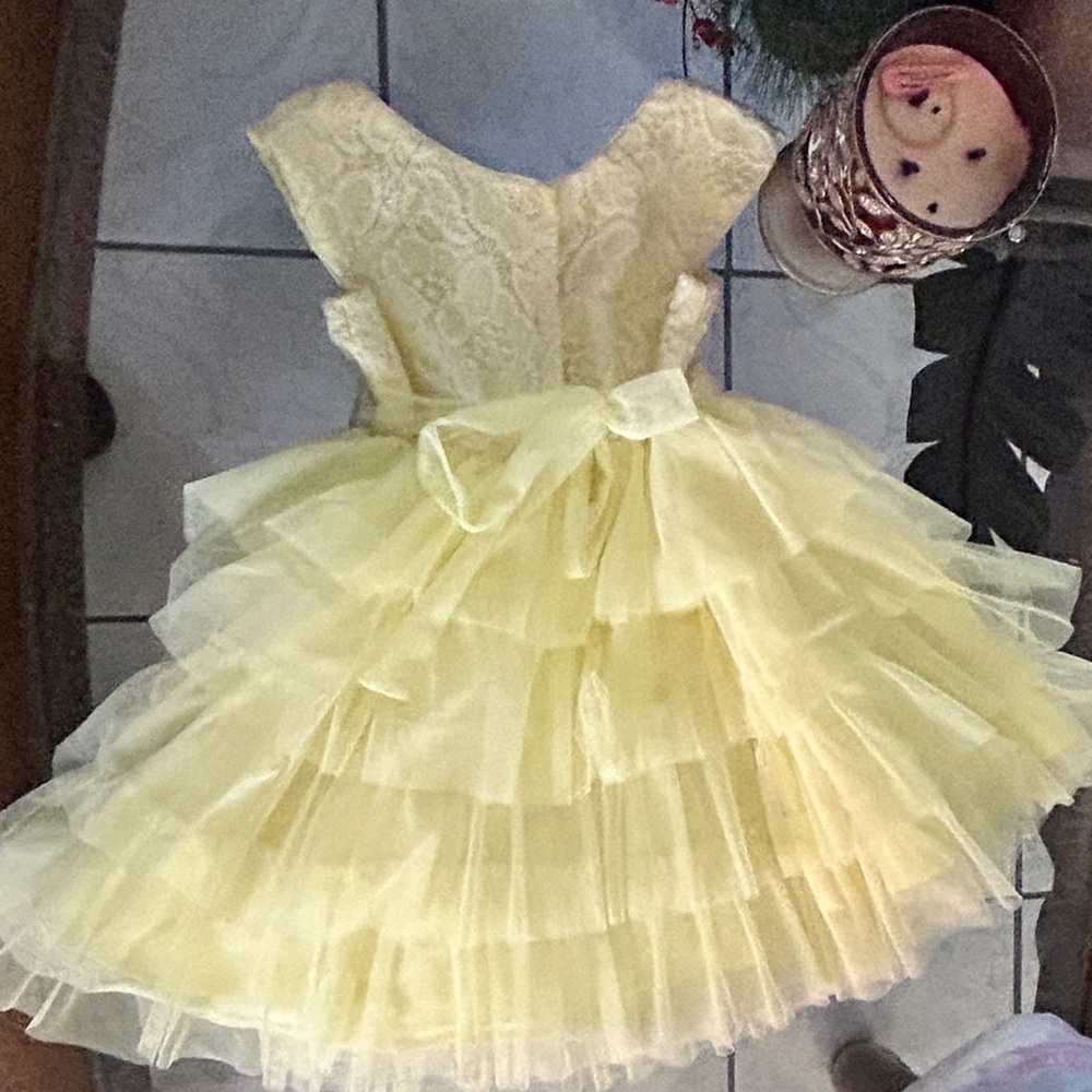 Elegant Yellow Kids Dress